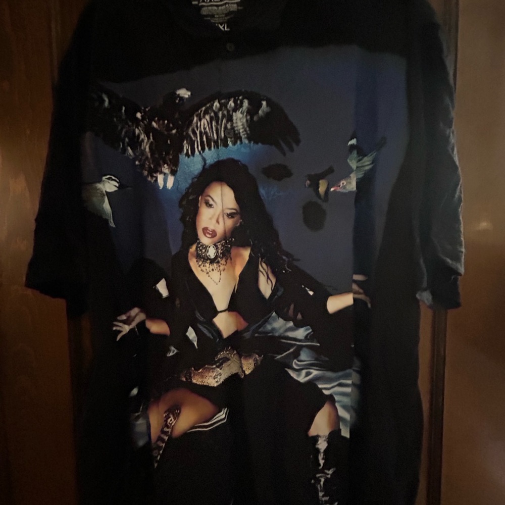 Aaliyah Button Down Graphic Button Down Men’s Xxl - image 4